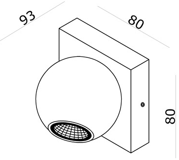 VENUS I BLANC APPLIQUE LED 4W IP54 300LM