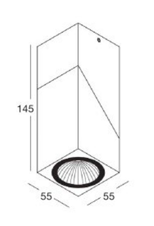 JUPITER BLANC SPOT LED 7W RECT IP20 540LM