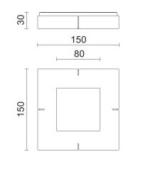 PF15 LED 1500LM 12W 3000K 110 BLANC