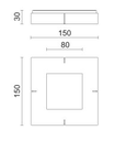 PF15 LED 1500LM 12W 3000K 110 BLANC