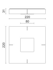 PF22 LED 2000LM 18W 3000K 110 BLANC