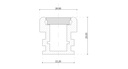 PROFIL ANODISE ENCAST 26X26 200CM DIF/OP