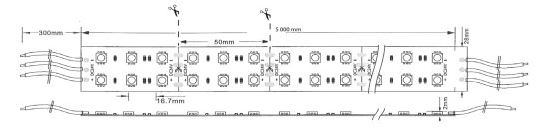 RUBAN DUAL 5050 5M 26W/M 24VDC 120LEDS BI-COL IP65