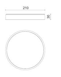 PN210 LED 1400LM 3000K 12W 120° NOIR