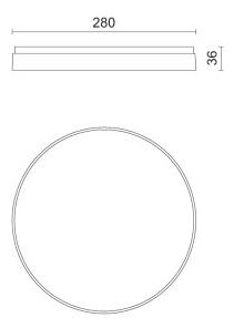 PN280 LED 2400LM 3000K 120° NOIR