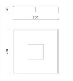 PN230 LED 2000LM 18W 30K 110 NOIR