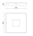 PN230 LED 2000LM 18W 30K 110 BLANC