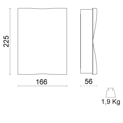 BALTI 220 LED 2x26 2x3200LM 3000K 100° BLANC