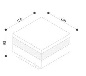 UPPER 3000K 820LM 10W IP65 BLANC MAT