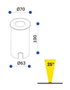 New HYDROLED ROND 4W 300LM samsung LED  IP67 INOX