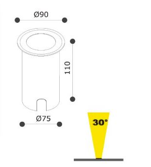 New HYDROLED ROND 6W 600LM samsung LED  IP67 INOX