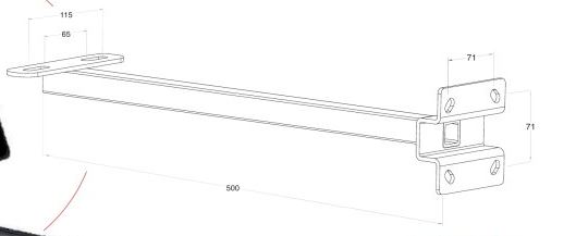 BRAS 50CM BLANC