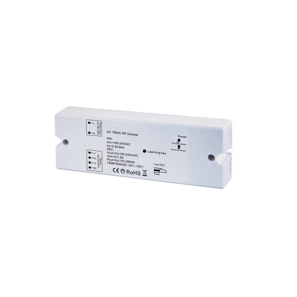 AC TRIAC RF DIMMER 2X1,2A 240-576W