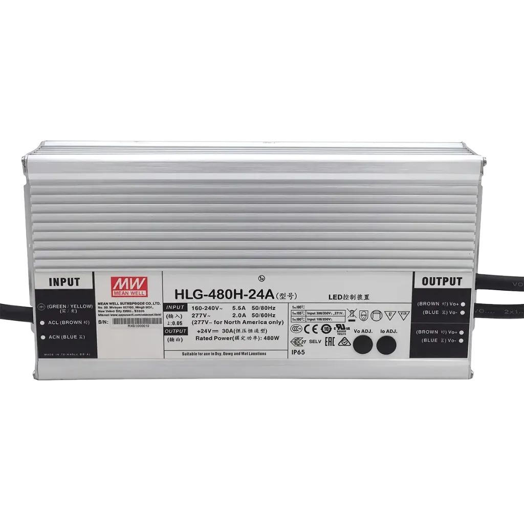 [600HLG480H24A] DRIVER 24VDC 480W IP65