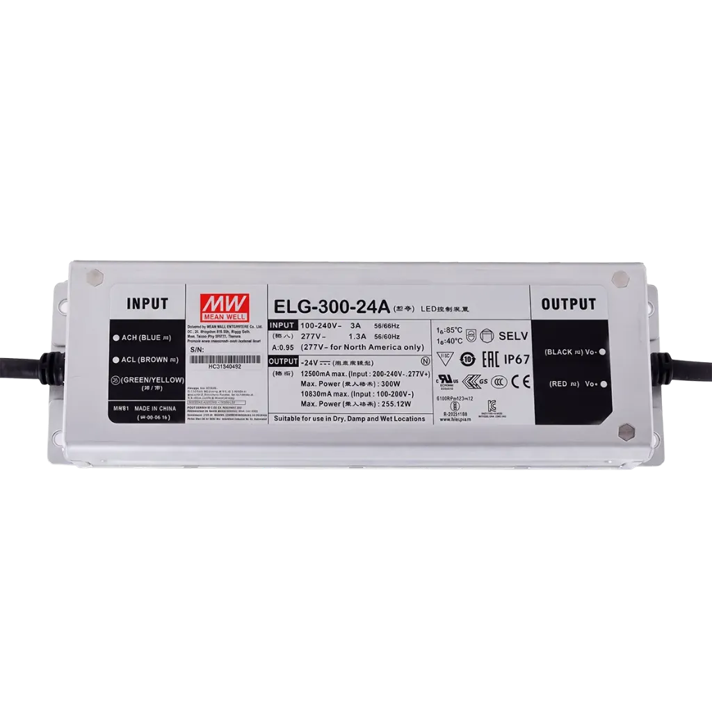 [600ELG30024A] DRIVER 24VDC 300W 12.5A IP67