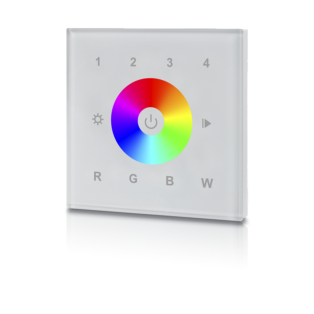 ZIGBEE CONTROLEUR MURAL RGB/RGB+W 4 ZONES BLANC (230VAC)
