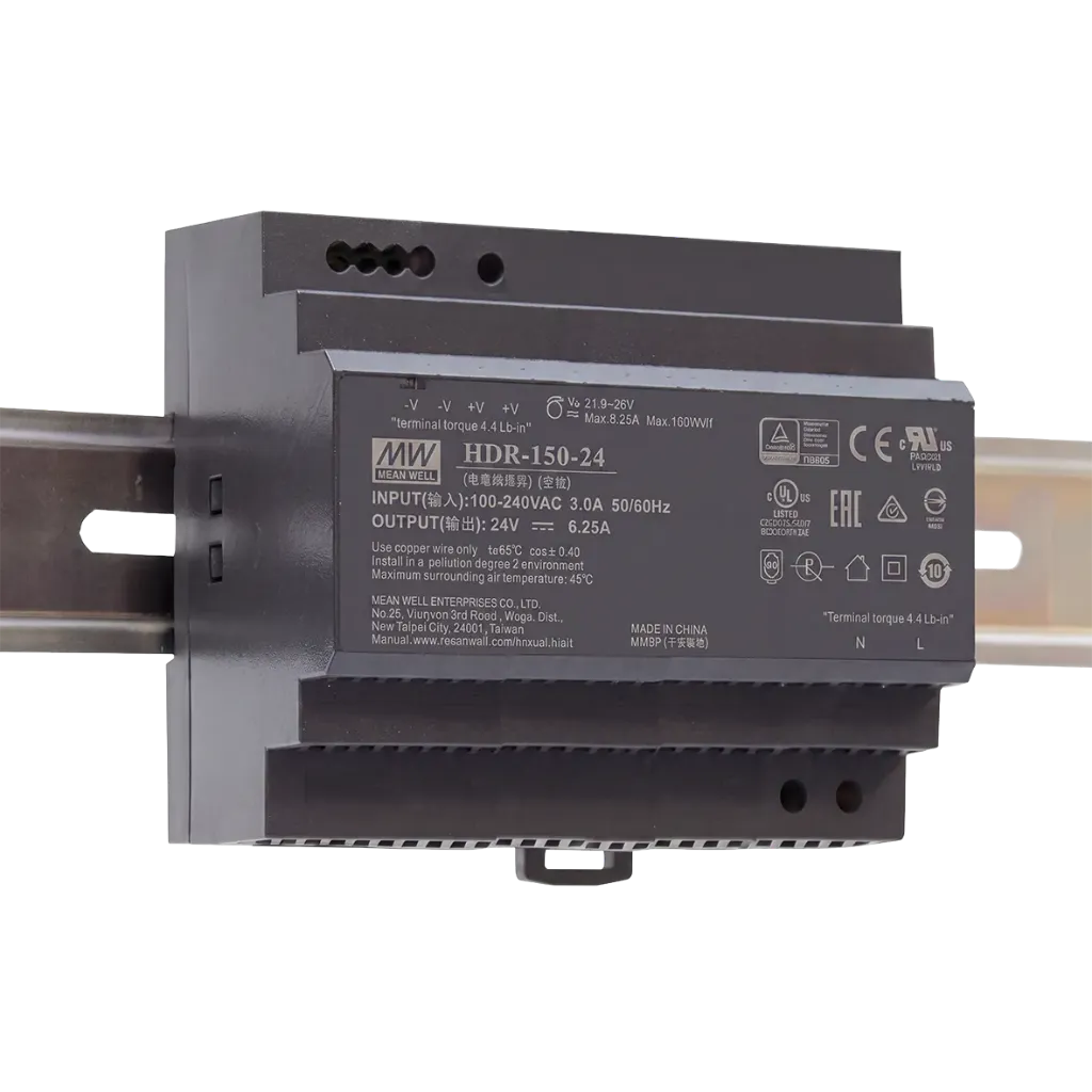 [600HDR15024] ALIMENTATION RAIL DIN 150W 24VDC