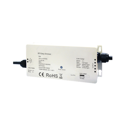 [610SR1009FAWP] RECEPTEUR 4 CANALS 5A MAX 12V/24V - 240/480W IP67