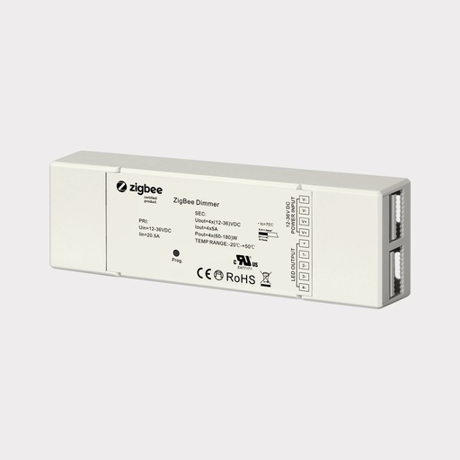 [ZG9101FADIM] ZIGBEE RECEPTEUR MONO 12-24VDC 4X5A 240-480W