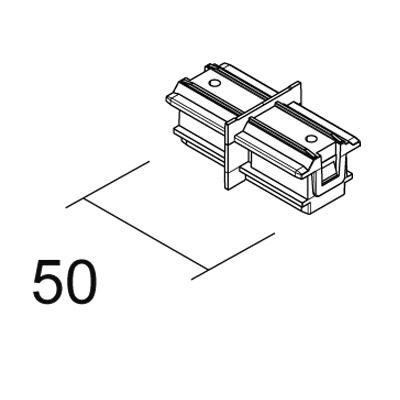 [64541030] CONNECTEUR LINEAIRE NON-ELECTRIQUE NOIR
