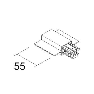 [64801130] CONNECTEUR D'ALIMENTATION ENCASTRE GAUCHE NOIR