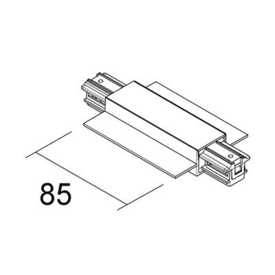 [64810030] CONNECTEUR D'ALIMENTATION ENCASTRE CENTRAL NOIR