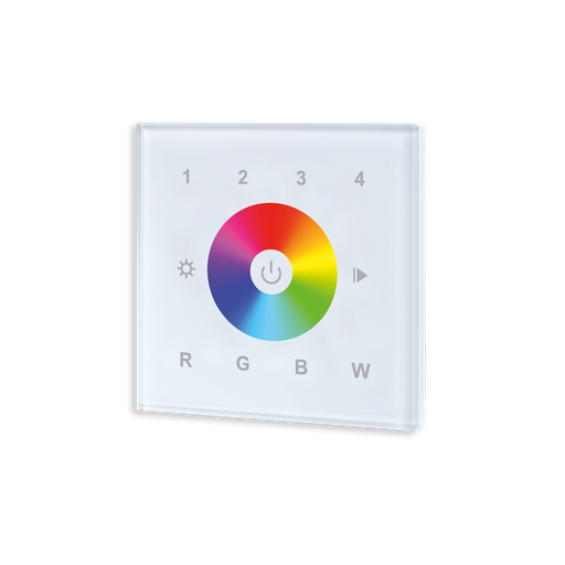 [ZG9001T4RGBW] ZIGBEE CONTROLEUR MURAL RGB/RGB+W 4 ZONES BLANC (230VAC)